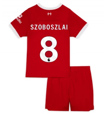 Liverpool Szoboszlai Dominik #8 Hjemmebanesæt Børn 2023-24 Kort ærmer (+ korte bukser)